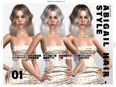 Leah Lillith S LeahLillith Abigail Hairstyle Sims Hair Sims 4 Tsr