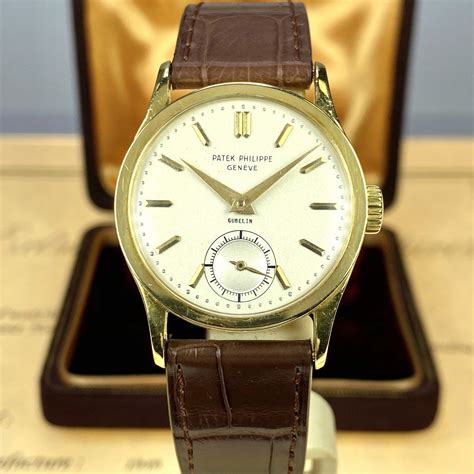 1949 Vintage Patek Philippe Ref 96 Calatrava Retailed By Gubelin Box