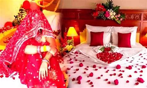 Dulha Dulhan Suhagrat सुहागरात पर फूलों से सजाया गया बिस्तर सुबह