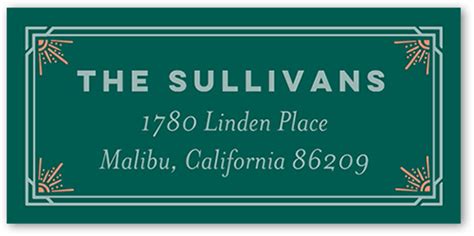 Art Deco Photo Frame Address Label By Blonde Designs Shutterfly