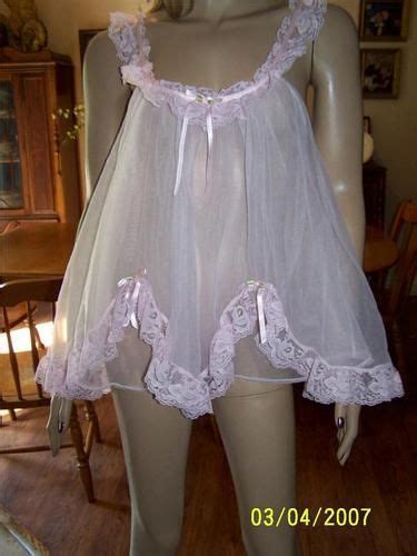 Vintage See Through Nightgown Vintage Double Layer Chiffon Lace