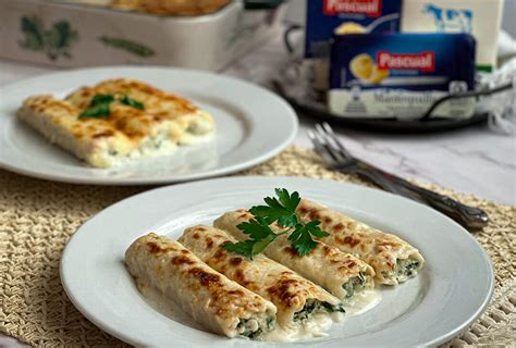 Canelones De Pollo Espinacas Y Ricotta Leche Pascual