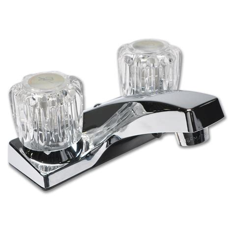 WHITEFALLS TWO HANDLE LAVATORY FAUCET WITH POP UP CHROME