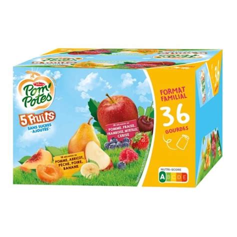 Compotes Fruits Pomme Abricot P Che Poire Banane Et Fraise Framboise