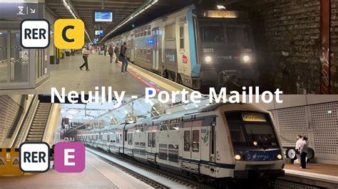 RER C Et E Gare De Neuilly Porte Maillot YouTube