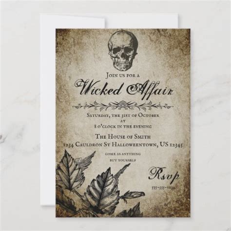 Wicked Affair Halloween Party Invitation Zazzle