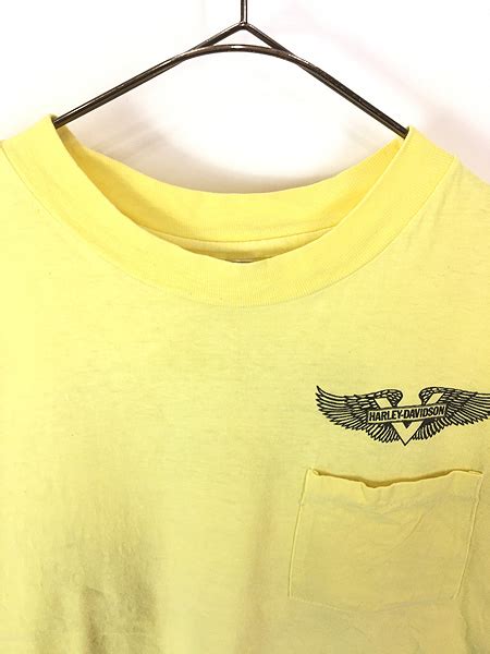 古着 s USA製 HARLEY DAVIDSON 名作 Nude with Black Long Hair 美女 ヌード ポケット Tシャツ ポケT M 古着 古着 通販