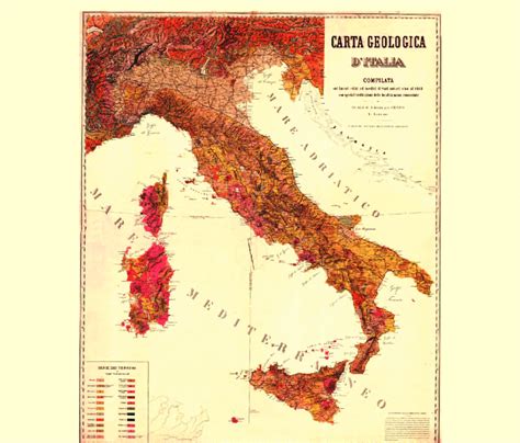 La Prima Edizione Della Carta Geologica D Italia In Scala