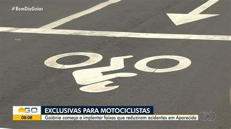 Faixas exclusivas para motociclistas começam a ser implantadas em