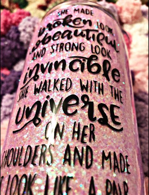 Inspirational Quote Tumblerglitter Tumblertravel Etsy