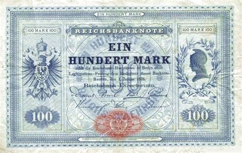 100 Mark Reichsbanknote Allemagne 1871 1948 Numista