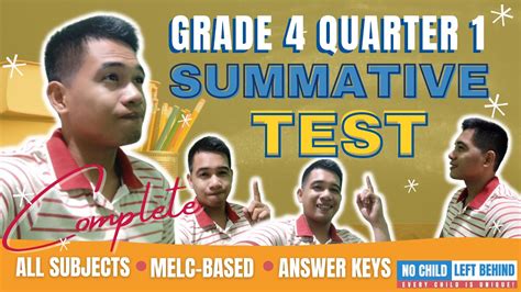 Grade Quarter Summative Test All Subjects Melc Based Youtube