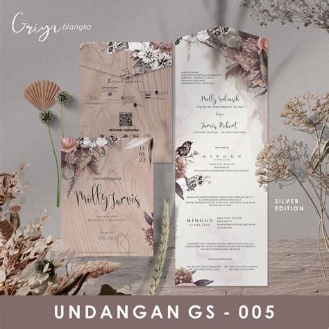 Jual UNDANGAN GS 005 GRIYA BLANGKO SILVER EDITION Undangan