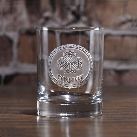 Irish Crystal Whiskey Glasses Engraved Shamrock Scotch Glasses