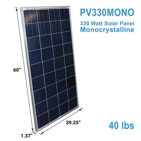 Características De Los Paneles Solares De 330 Vatios Placas Solares