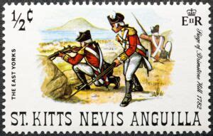 Stamp The East Yorks Saint Kitts And Nevis Siege Of Brimstone Hill