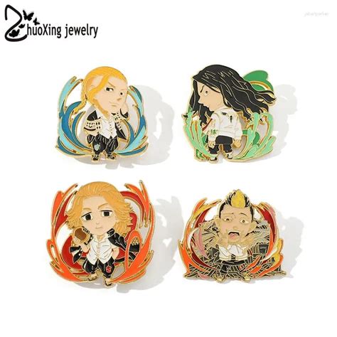 Brooches Japanese Anime Tokyo Revengers Enamel Pin Lapel Pins Cartoon Accessories Backpack Denim