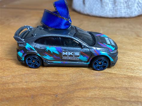 Personalized 2018 Honda Civic Type R Hot Wheels Ornament Handmade