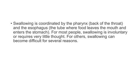 Two Types Of Swallowing Disorders Pptx