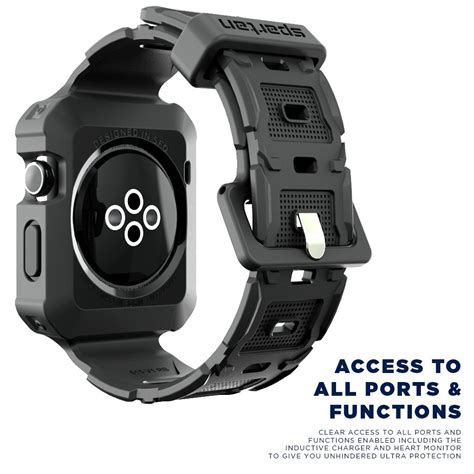 Poetic Spartan Rugged Armor Protection Case With Band Fo Apple Watch