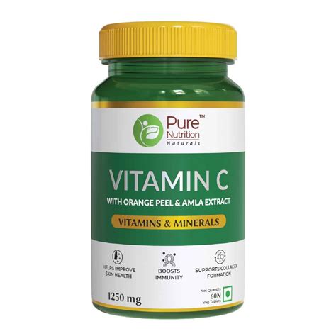 Pure Nutrition Vitamin C 1250 Mg 60 Tablets Price Uses Side Effects