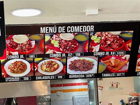 Carta Del Restaurante Chicharroneria Méndez Jr Monterrey Av Matehuala 103