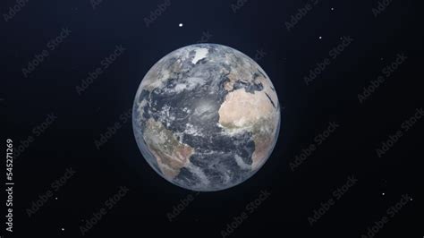 Earth From Space Beautiful Animation Of A Realistic Rotating Realistic