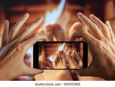Hand Making Photo Naked Legs Heated Stock Photo 559925905 Shutterstock
