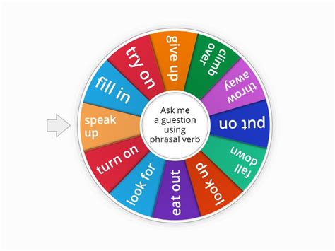 Basic Phrasal Verbs Spin The Wheel