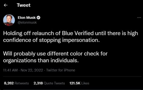 Elon Musk Announces Twitter Blue Relaunch Won T Happen Yet And Here S Why