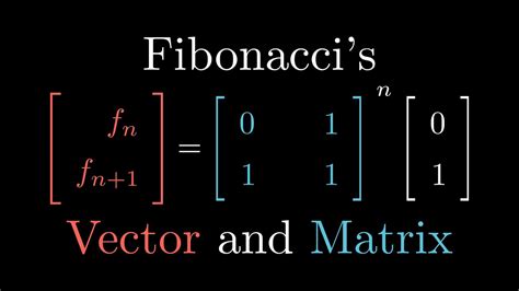 Binet S Formula For The Fibonacci Numbers Using Matrix Vector Linear Algebra Youtube