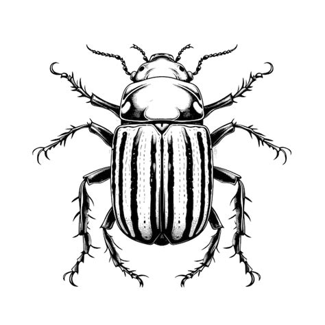 Premium Vector Hand Drawn Sketch Goliath Beetle Illustration