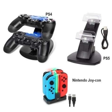 STATION DE CHARGE Joy Con Nintendo Switch Ou Chargeur Manette Ps4 Ou