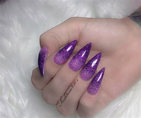 Purple ombré nails Purple nails Purple ombre nails Nail dipping