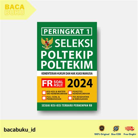 Jual Buku Referensi Peringkat 1 Seleksi Poltekip Poltekim Kemenkumham