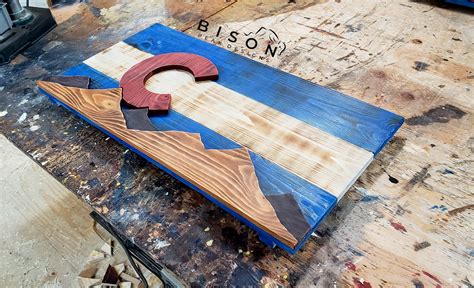 Colorado Wall Art Colorado Flag Woodworking Carpentry Woodworking