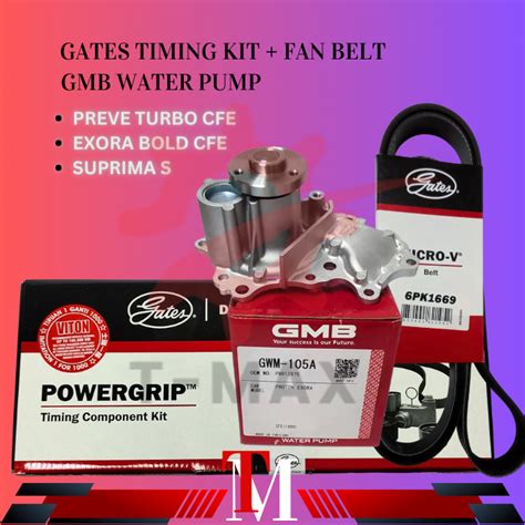 GATES ORIGINAL TIMING KIT SAGA BLM FL FLX EXORA PREVE SUPRIMA WAJA