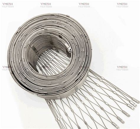 AISI Ss 316 Ferrule Diamond Stainless Steel Wire Rope Mesh Netting For