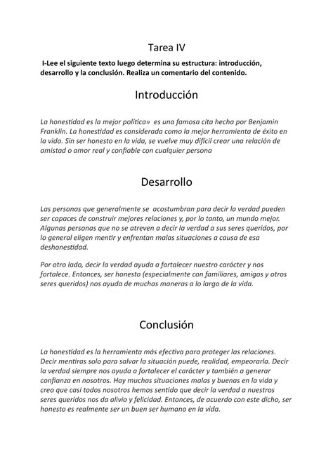 Tarea IVLee El Siguiente Texto Luego Determina Su Estructura