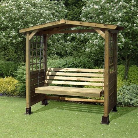 Wooden Garden Swing Bench Arbour - Homegenies