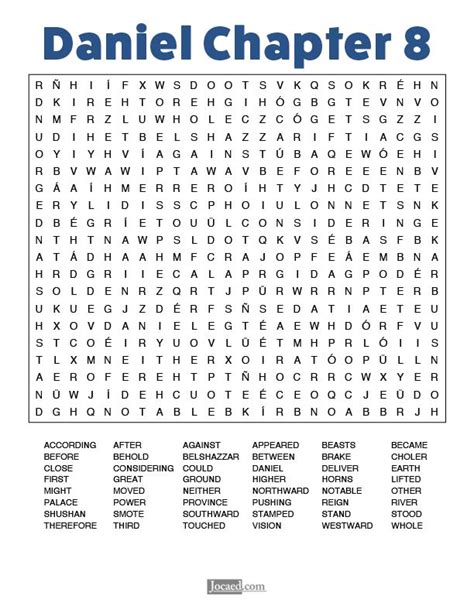 Sopa De Letras Daniel Cap Tulo Word Search Daniel Chapter