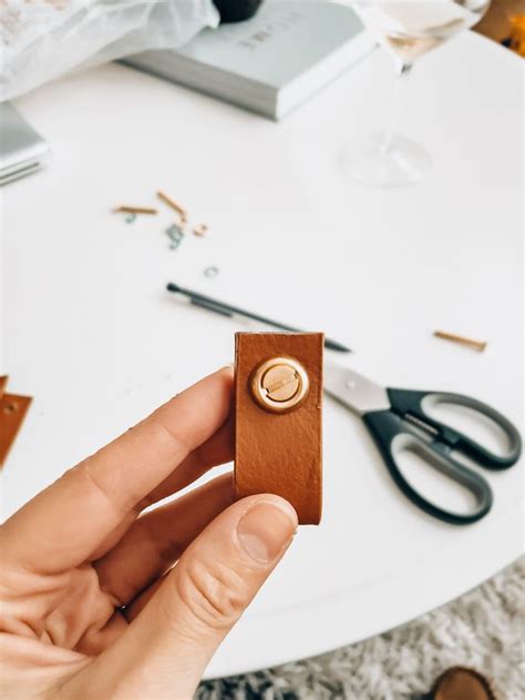 Diy Vegan Leather Drawer Pulls That Are So Cheap To Make The Blush Home Diy Leather Pulls