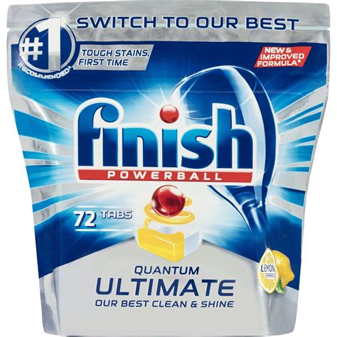 Finish Powerball Quantum Ultimate Dishwasher Tablets 72 Pack Woolworths