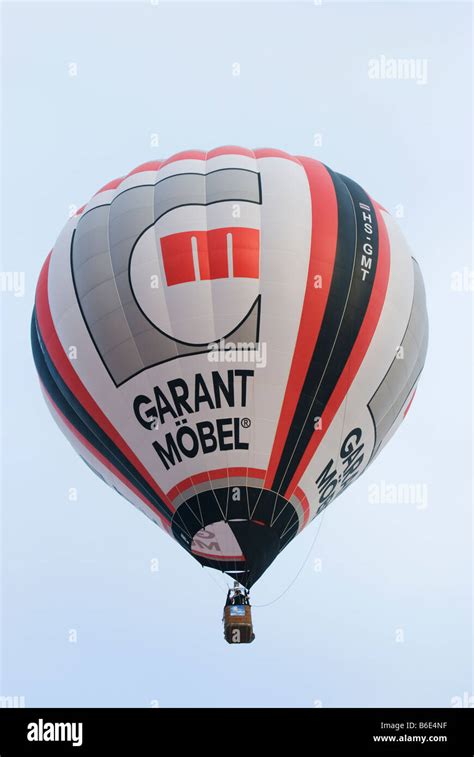 Hot Air Balloon With Advertising For Garant Mobel Stock Photo Alamy