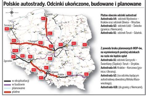 Mapa Autostrad W Polsce