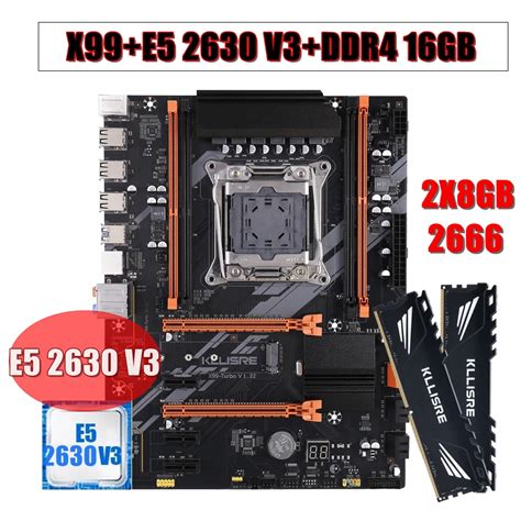 Kllisre x99 placa mãe combinação kit conjunto lga 2011 3 xeon e5 2630