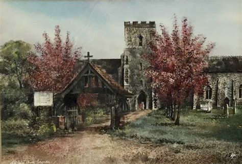 Lot 79 Reg Siger Gouache All Saints Church