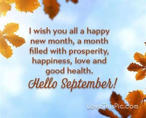 Happy New Month Of September Wishes Gale Pearla