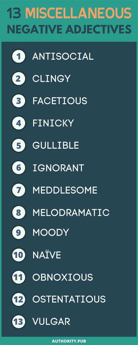 111 Negative Adjectives To Describe A Person Use This Helpful List For Writers