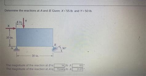 Solved A B Determine The Reactions At A And B Given Chegg